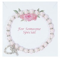Pink Pearl Crystal Stretch Bra
