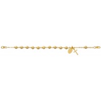 7.5" Gold Plate Rosary Bracele