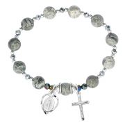 Grey Marble Rosary Stretch