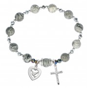 Grey Marble Rosary Stretch