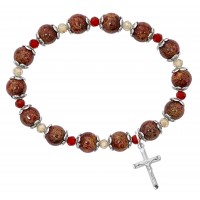 Red Marble Crucifix Stretch