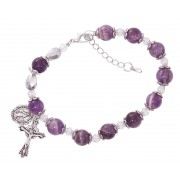 Amethyst Stone Rosary Brac