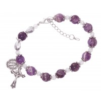 Amethyst Stone Rosary Brac