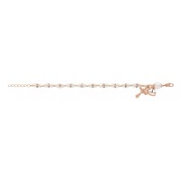 Rose Gold Crystal Rosary Brac