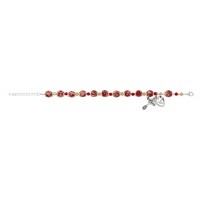 Red Marbeline Rosary Bracele