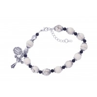 White Howolite Stone Rosary