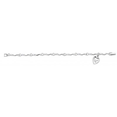 7 1/2 Cubic Zirconia Bracelet Rhodium Holy Spirit Medal - 735365013586 - BR417