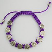 Purple Saint Benedict Cord Bracelet