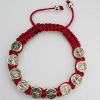 Red Saint Benedict Cord Bracelet