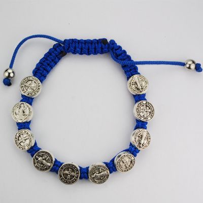 Blue Saint Benedict Cord Bracelet 735365349456 - BR511C