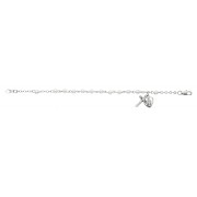 6 1/2 inch Pearl Bracelet Pewter Crucifix/Miraculous Medal w/Gift Box