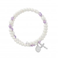Amethyst & Pearl Wrap Bracelet