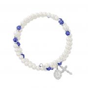 Sapphire & Pearl Wrap Bracelet