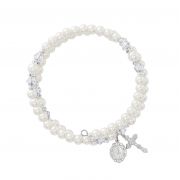 Crystal & Pearl Wrap Bracelet