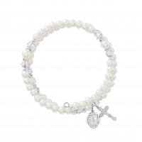 Crystal & Pearl Wrap Bracelet