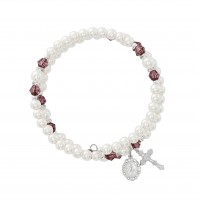 Dark Ame & Pearl Wrap Bracelet