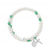 Emerald & Pearl Wrap Bracelet