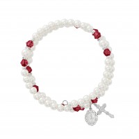 Garnet & Pearl Wrap Bracelet