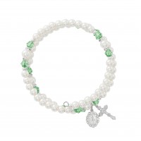 Peridot & Pearl Wrap Bracelet