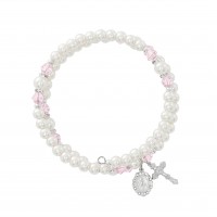 Rose & Pearl Wrap Bracelet