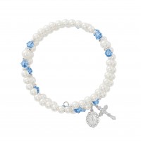 Zircon & Pearl Wrap Bracelet
