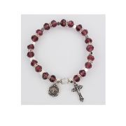 Dark Amethyst Rosary Bracelet