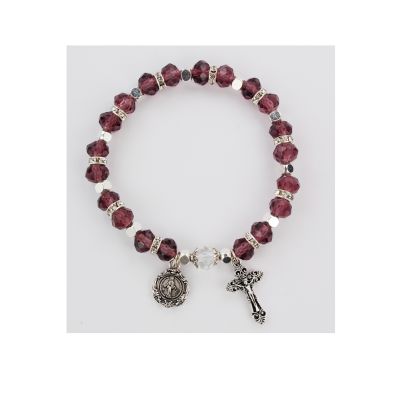 Dark Amethyst Rosary Bracelet 735365507900 - BR808C
