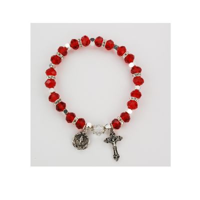 Ruby Rosary Bracelet, Carded 735365507955 - BR813C