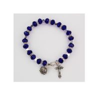 Dark Blue Rosary Bracelet, Card