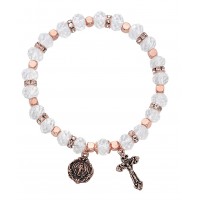 Copper Crystal Rosary Bracel
