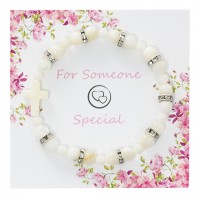 Youth Mother Of Pearl Stretch Bracelet -