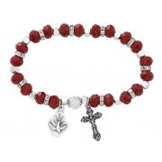 Red Matt Holy Spirit Stretch Bracelet -
