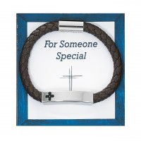 Boy's Cross Id Magnetic Leathe