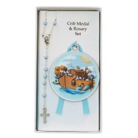 3d Blue Noah's Ark Crib Medal