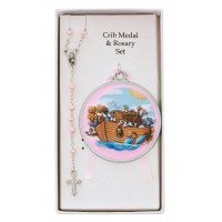 Pink Enamel Noah's Ark Crib Me