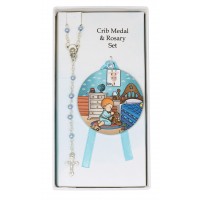 Praying Boy Medal & Rosary Set