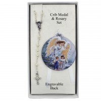 3d Guardian Angel And Rosary