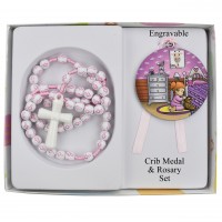Girl's Kneeling Crib Medal &