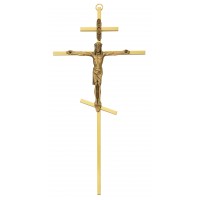 10 Brass Greek Crucifix Gold