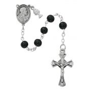 6mm Black Glass Rosary