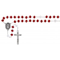 Divine Mercy Chaplet Rosary - Red Beads