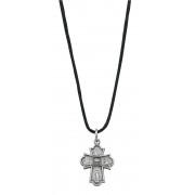 Pewter 4 Way Pendant On Adjustable Leather Cord