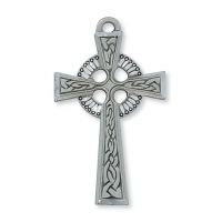 Pewter Celtic Cross w/24 inch Silver Tone Chain