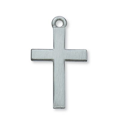 Pewter Cross w/24 inch Silver Tone Chain 735365165858 - D6041