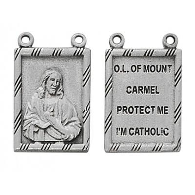 Pewter Scapular Medal - 735365520428 - D612