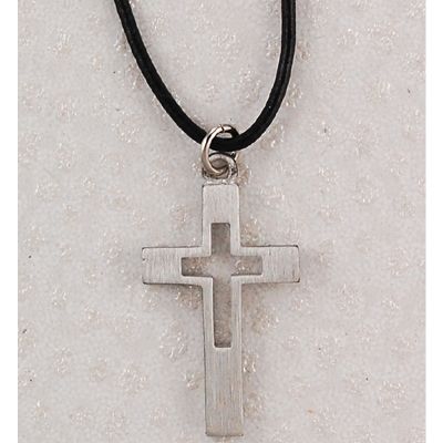 Pewter Cross w/18 inch Silver Tone Chain/Card 735365568031 - D617LC