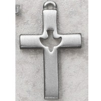 Pewter Cross 24" Rhodium Chain