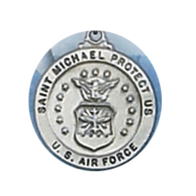 Pewter Air Force Medal With 24" Silver Tone Chain - 735365492374 - D650AF