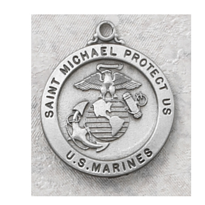 Pewter Marine Medal With 24" Silver Tone Chain - 735365492398 - D650MRN