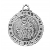 Pewter St. Peregrine 18" Ch &b